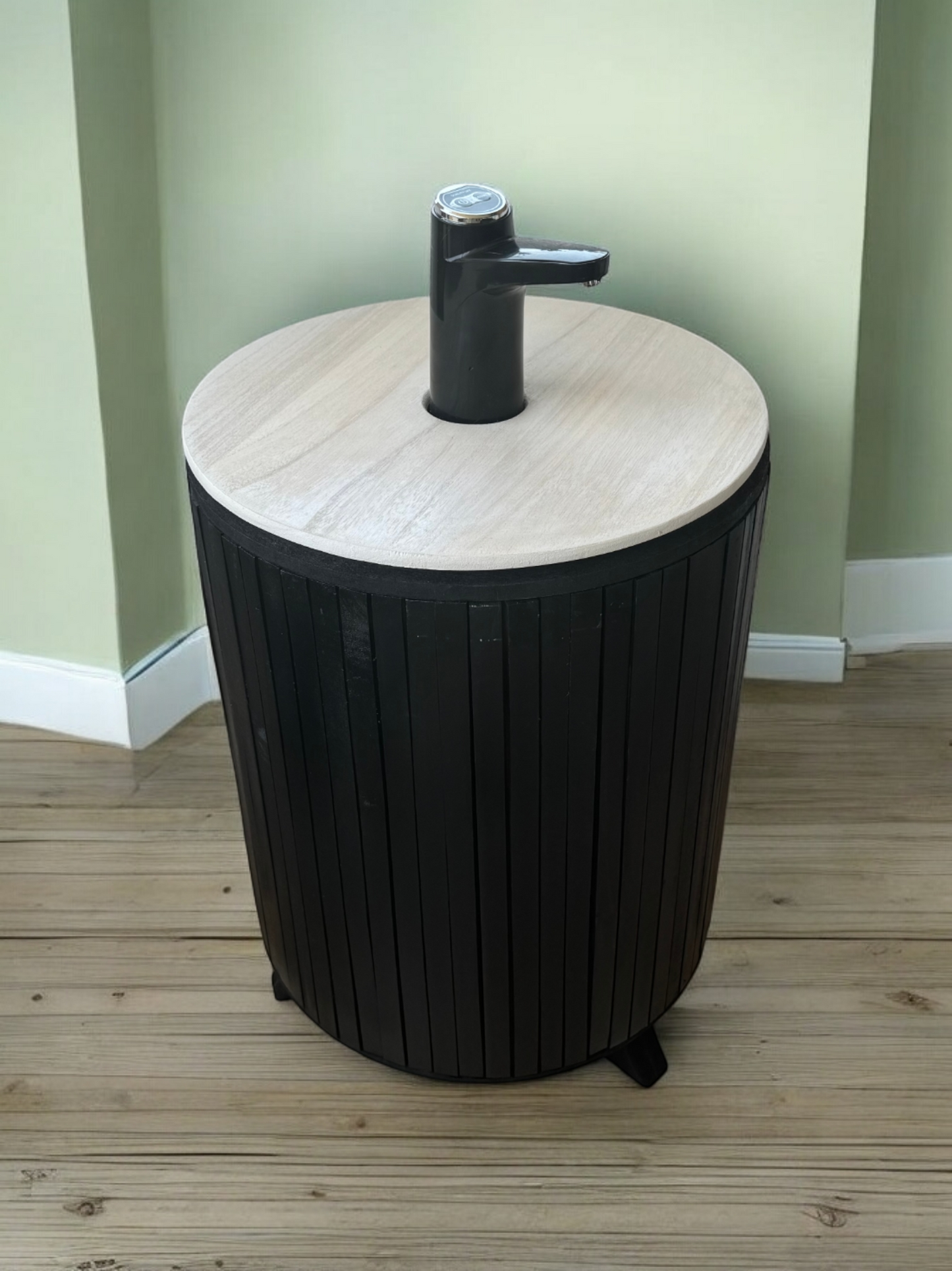 Mueble para Bidón Negro tapa Blanco