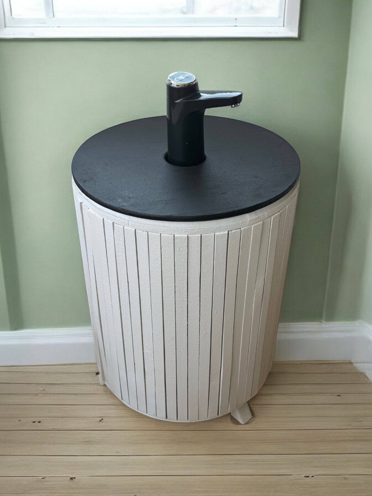 Mueble para Bidón Blanco tapa Negro