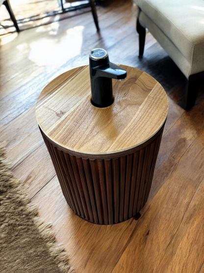 Mueble para Bidón Nogal tapa Camel