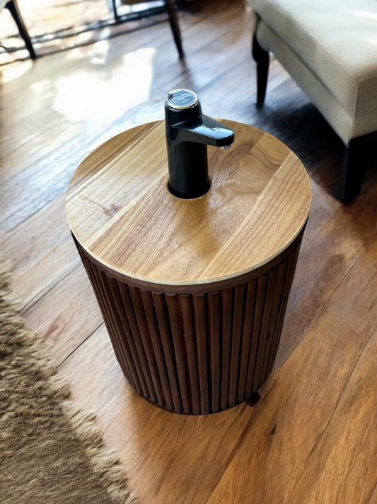 Mueble para Bidón Nogal tapa Camel