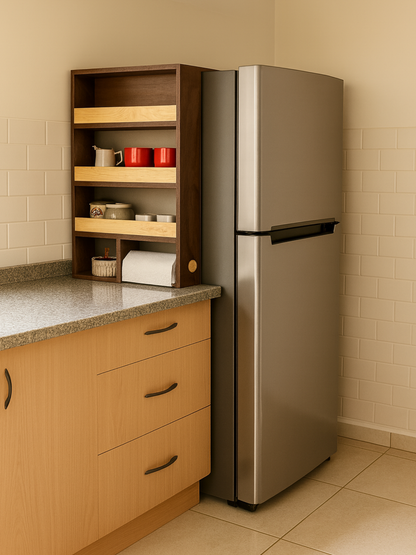 Mueble Repisa Refrigerador Café Nogal - Talla M