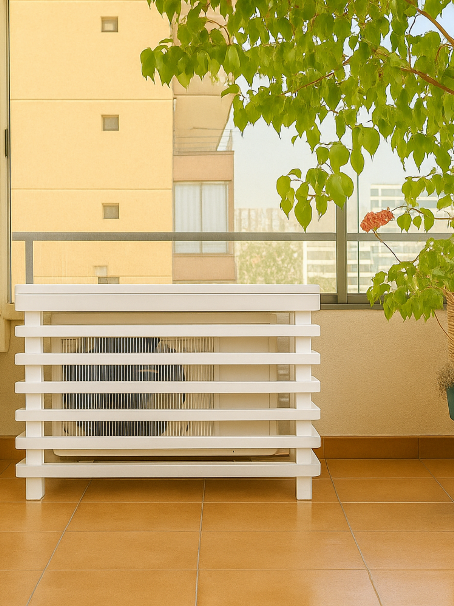 Mueble Cubre Motor A/C - Color Blanco