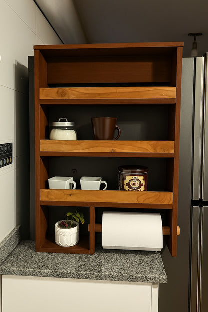 Mueble Repisa Refrigerador Café Nogal - Talla M