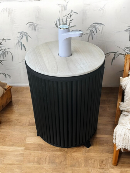 Mueble para Bidón Negro tapa Blanco