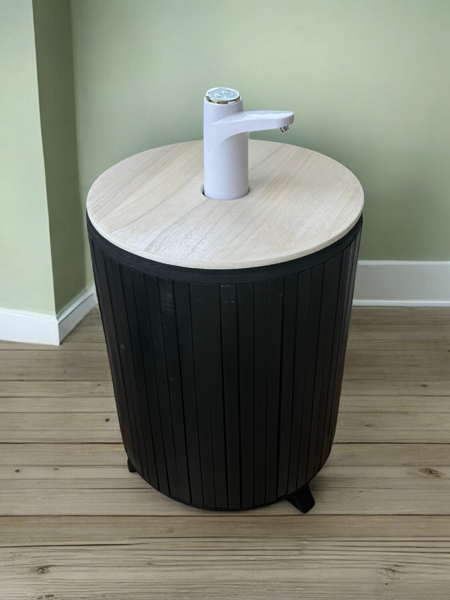 Mueble para Bidón Negro tapa Blanco