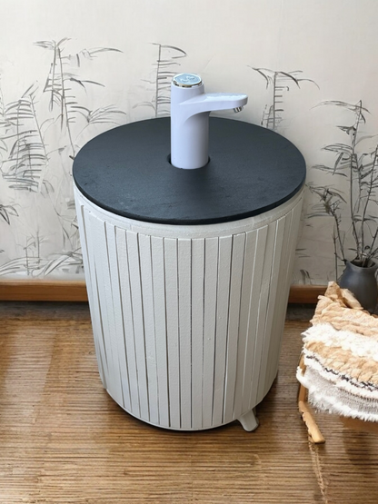 Mueble para Bidón Blanco tapa Negro