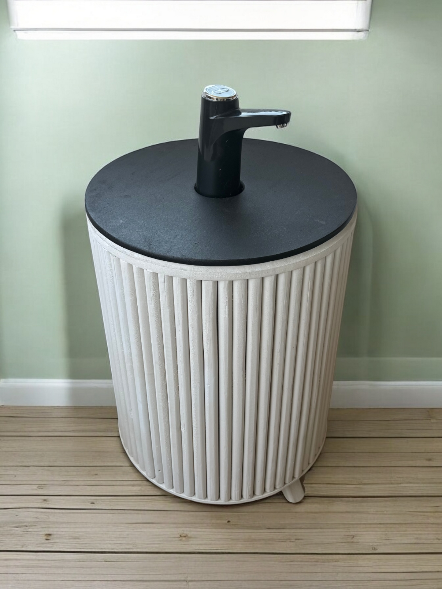 Mueble para Bidón Blanco tapa Negro