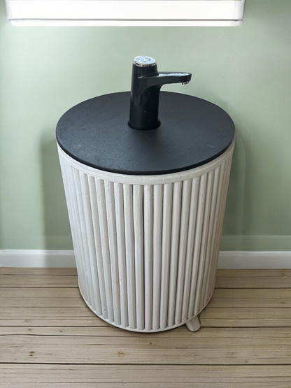 Mueble para Bidón Blanco tapa Negro