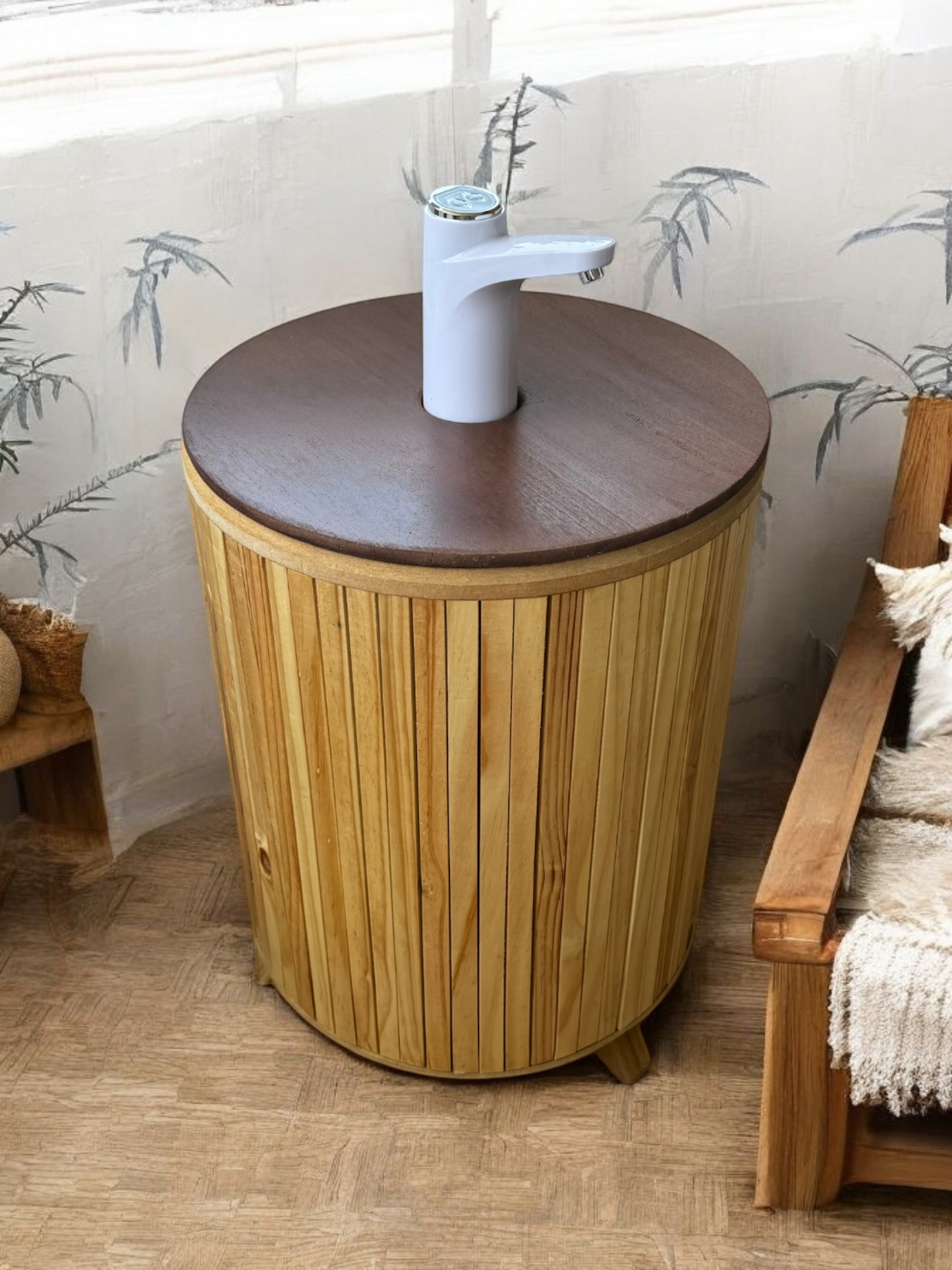 Mueble para Bidón Camel tapa Nogal