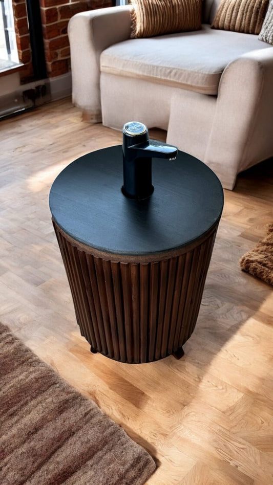 Mueble para Bidón Nogal tapa Negro